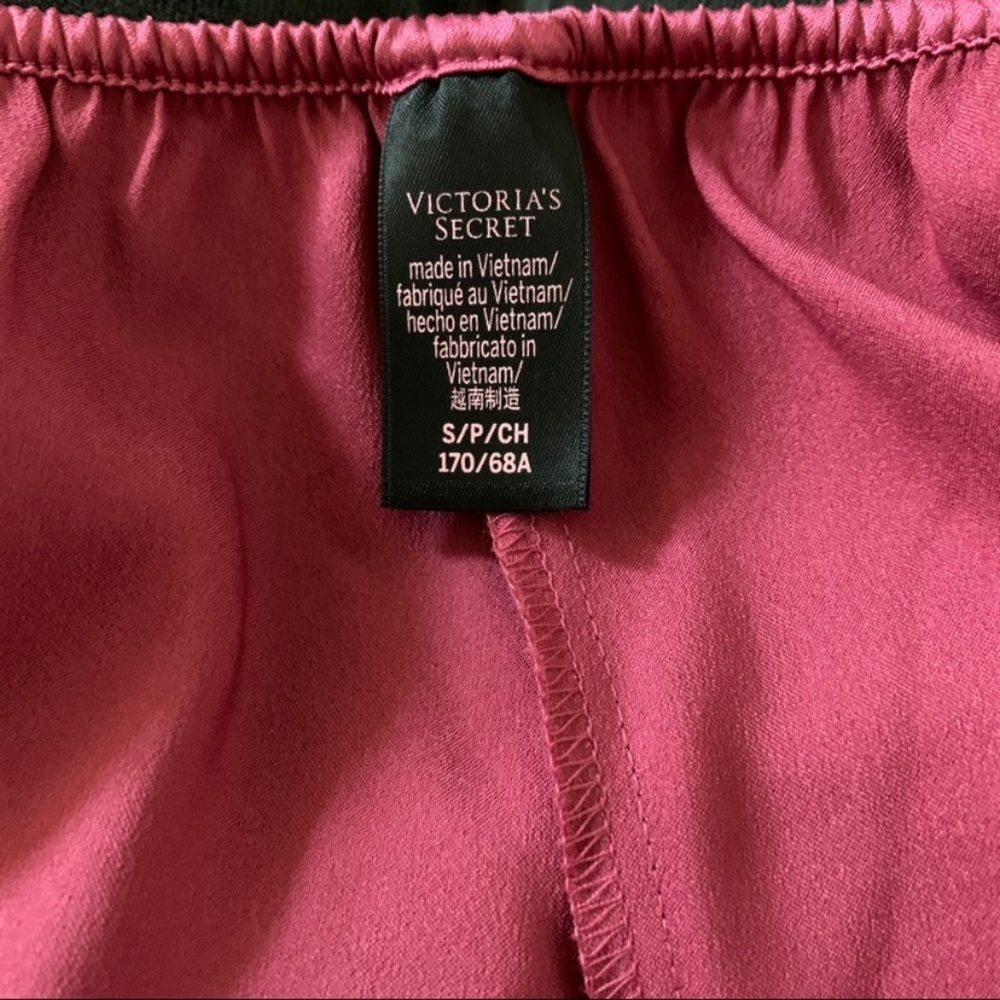 2 Piece Matching Set: XS/S Robe + Small Cami and Short Set PJ Ruffle Satin Lace - Picture 9 of 12